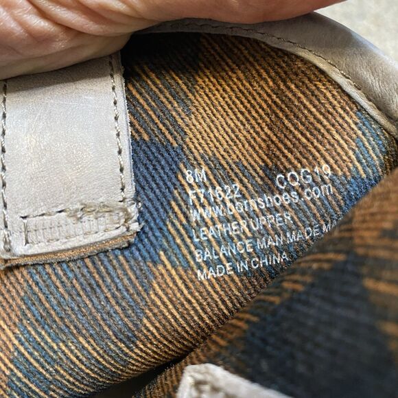 Born Ankle Boots 8M EU 39 Gray Leather Zipped Block Heel Grunge Western - Picture 10 of 10